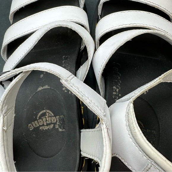 Dr Martens Blaire White Leather Buckle Strap Chunky Platform Sandals US 9 UK 7 - Picture 8 of 9